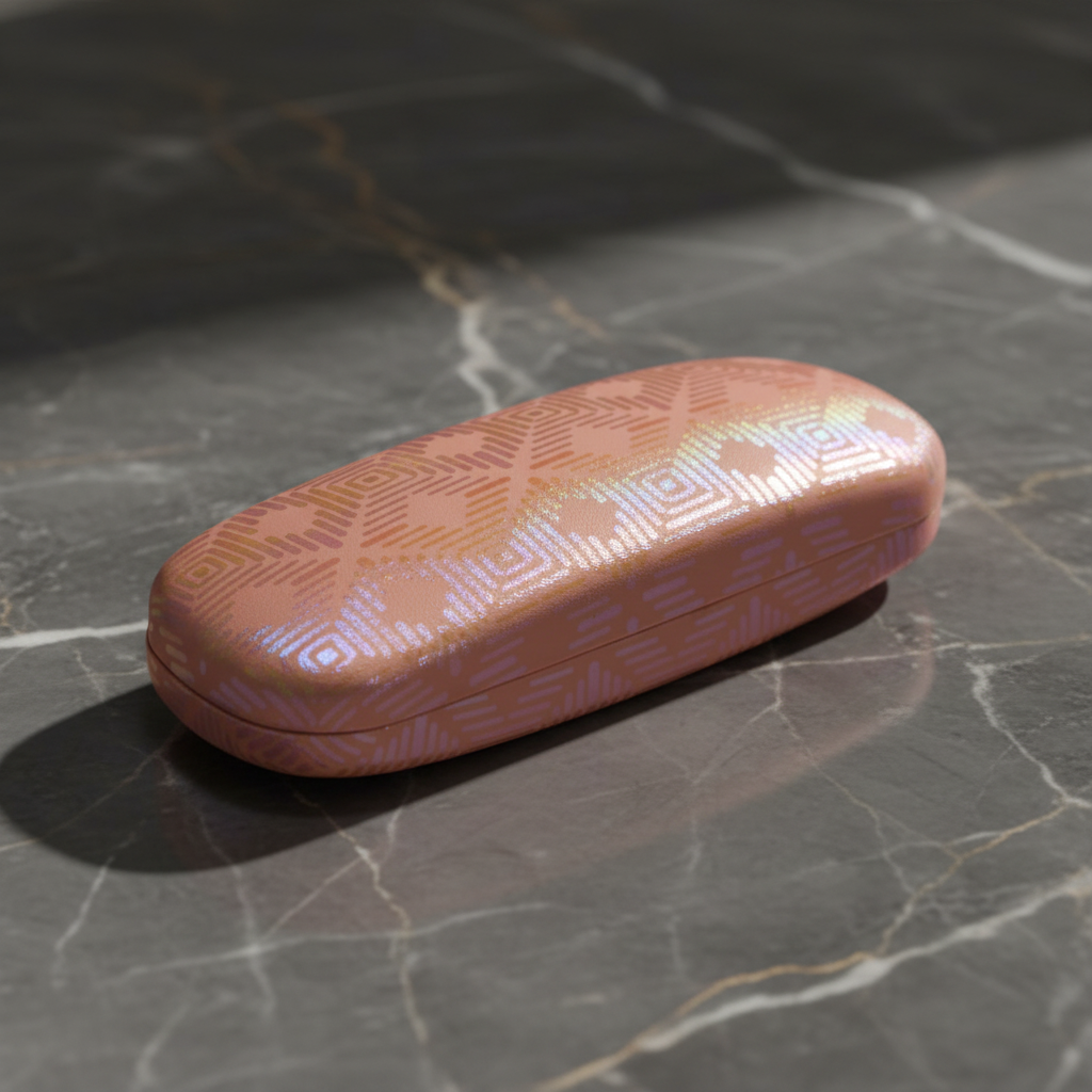 ESTUCHE ALTA RESISTENCIA GLITTER SALMON